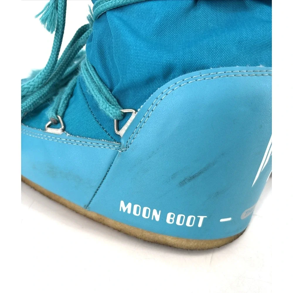 Moon Boot TEAL BLUE ICON NYLON BOOTS sz 35/38 (EU)  5‎ - 7.5